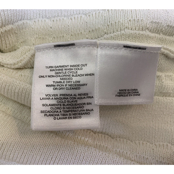 Anne Klein Dress Womens XL Ex-Large Sleeveless Cream Crochet Knit Summer Dress - Picture 8 of 12